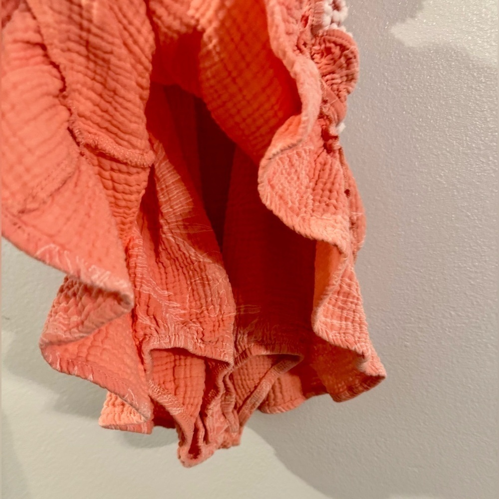 RZ by Rachel Zoe Ruffled Dress with Bodysuit - Neon Peach - Picture 2 of 5